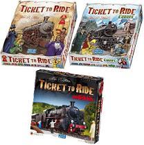 Ticket to Ride Three Game Combo