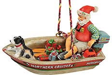Boating Santa Ornament