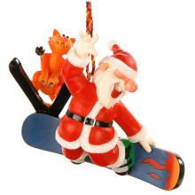 Board Rider Santa Ornament