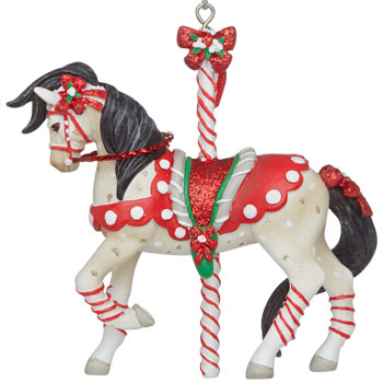 Peppermint Sticks Pony Ornament