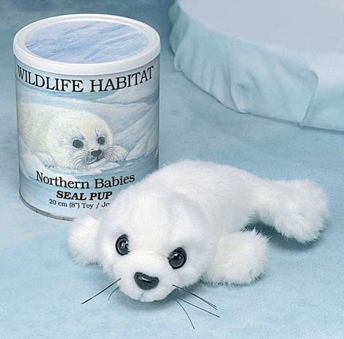 White Seal Pup in a Can